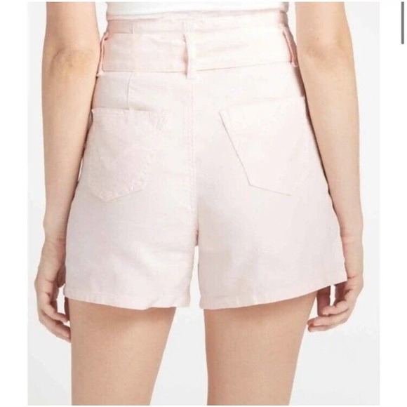 Hudson Shorts NWT Paperbag Pink Belted High Rise Stretch Lightweight Women’s 32 - Picture 2 of 7
